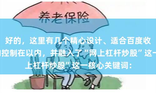 好的，这里有几个精心设计、适合百度收录的标题，均控制在以内，并融入了“网上杠杆炒股”这一核心关键词：